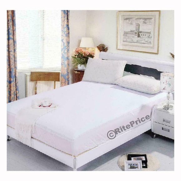 Vinyl Mattress Protector-Waterproof & Dust Mite Proof Durable Cover- Queen Size - Picture 10 of 11